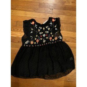 Floral Black Blouse